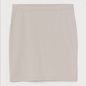 Taupe Short Jersey Skirt